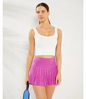 GB Chevron Ribbed Knit Cropped Tank Top