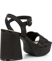 GB Class-Act Satin Platform Cross Strap Sandals