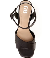 GB Class-Act Satin Platform Cross Strap Sandals