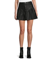 GB Coated Yoke Mini Skirt