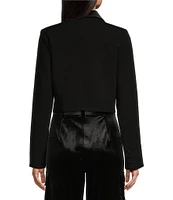 GB Cropped Velvet Blazer