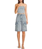 GB Denim Cargo Bermuda Jorts
