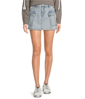 GB Denim Cargo Mini Skirt