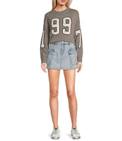 GB Denim Cargo Mini Skirt