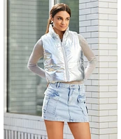 GB Denim Cargo Mini Skirt