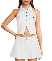 GB Denim Halter Coordinating Vest