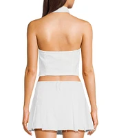 GB Denim Halter Coordinating Vest