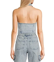 GB Denim Halter Vest