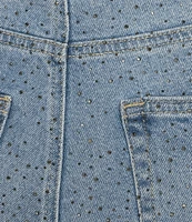 GB Denim Sparkle Stoned Frayed Shorts