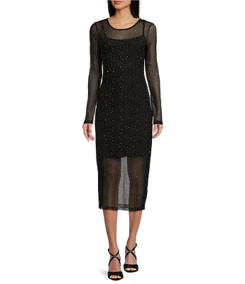 GB Embellished Mesh Dress