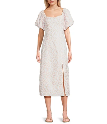 GB Embroidered Midi Dress