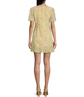 GB Floral Eyelet Mini Dress