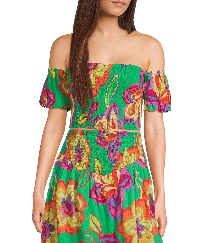 GB Floral Off The Shoulder Coordinating Top