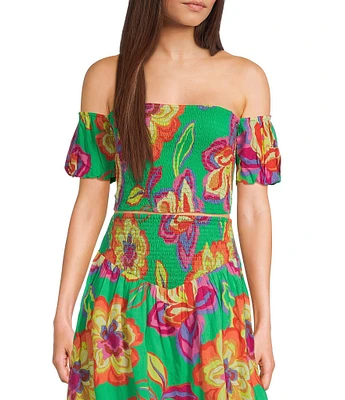 GB Floral Off The Shoulder Coordinating Top