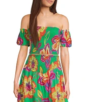 GB Floral Off The Shoulder Coordinating Top