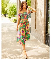 GB Floral Off The Shoulder Coordinating Top