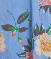 GB Floral Printed Chiffon Mini Dress