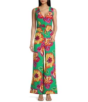 GB Floral Printed Linen Blend Vest