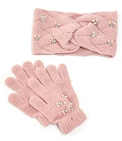 GB Girls Beaded Headwrap & Glove Set