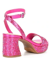 GB Girls' Ellie-Girl Rhinestone Platform Dress Sandals (Youth)