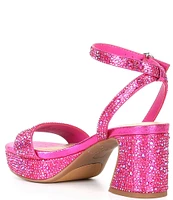 GB Girls' Ellie-Girl Rhinestone Platform Dress Sandals (Youth)