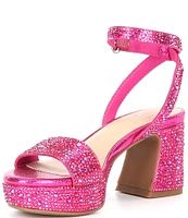 GB Girls' Ellie-Girl Rhinestone Platform Dress Sandals (Youth)