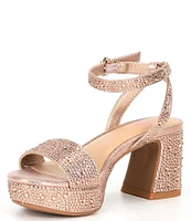 GB Girls' Ellie-Girl Rhinestone Platform Dress Sandals (Youth)