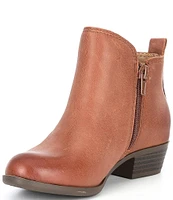 GB Girls' Jovi Leather Side Zip Booties (Youth)