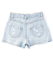 GB Little Girls 2T-6X Distressed Denim Asymmetrical Skort