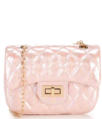 GB Girls Metallic Quilted Crossbody Handbag