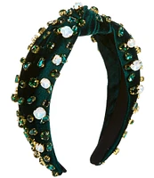 GB Girls Rhinestone Velvet Headband