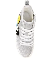 GB Girls' Yinnie High Top Patch Sparkle Sneakers (Youth)