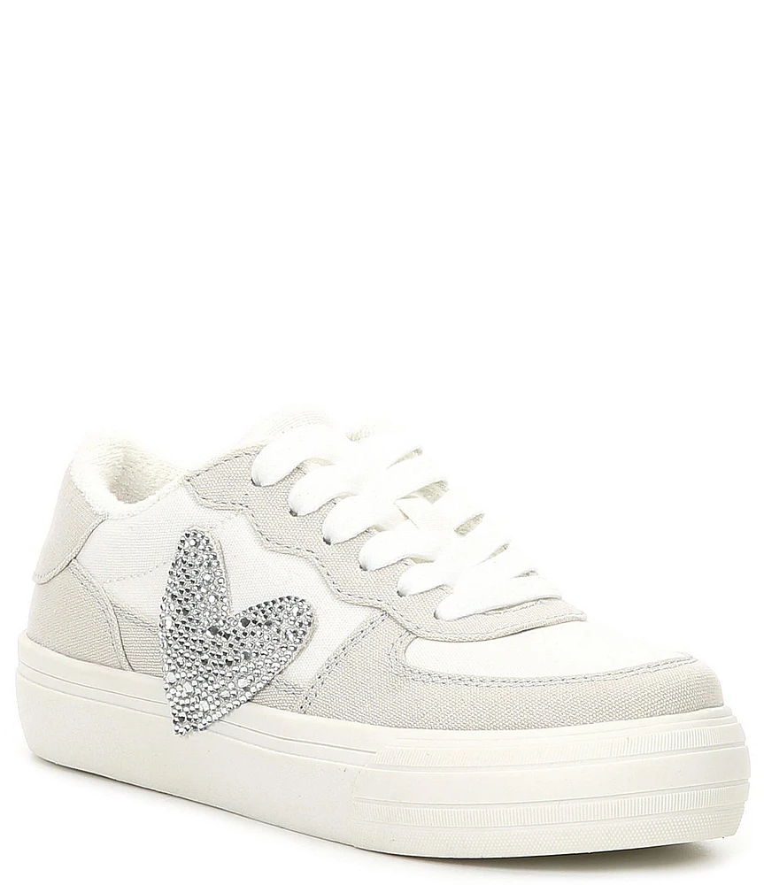 GB Girls' Zemra Rhinestone Heart Sneakers (Youth)