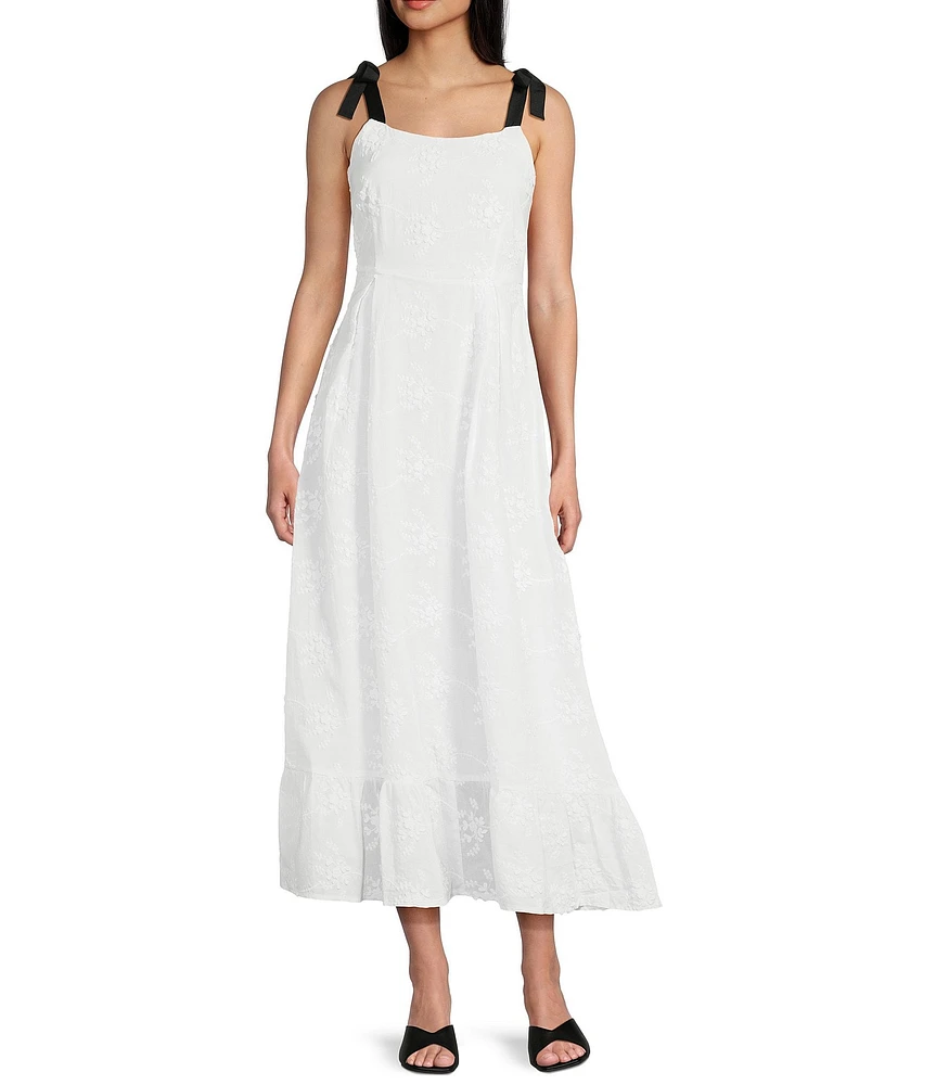GB Grosgrain Tie Maxi Dress