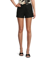 GB High Waist Coordinating Linen Blend Shorts