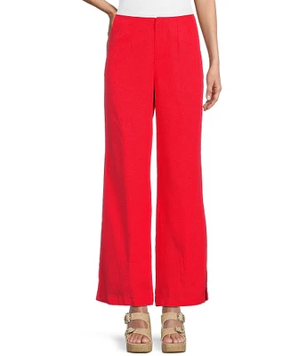 GB High Waisted Wide Leg Linen Pants