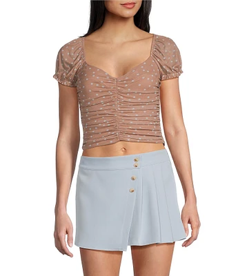GB Knit Mesh Cinched Top