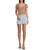 GB Knit Mesh Cinched Top
