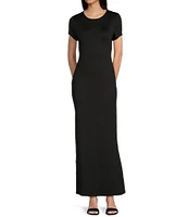 GB Knit Short Sleeve Maxi Dress