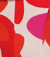 GB Large Floral Print Linen Blend Romper