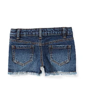 GB Little Girls 2-6X Denim Cut Off Shorts