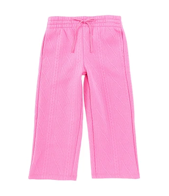 GB Little Girls 2-6X Full Length Cable Knit Wide Pants