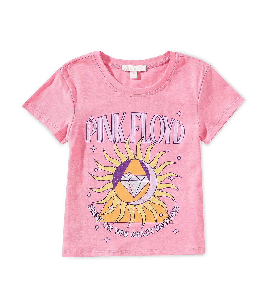 GB Little Girls Short Sleeve Pink Floyd Graphic T-Shirt