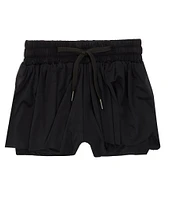 GB Little Girls 2T-6X Active Mid-Rise Flippy Shorts