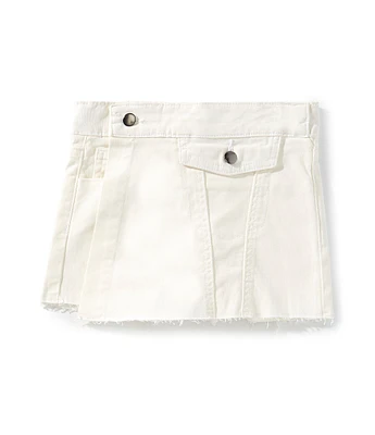 GB Little Girls 2T-6X Asymmetrical Denim Mini Skort