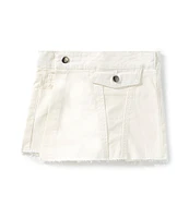 GB Little Girls 2T-6X Asymmetrical Denim Mini Skort