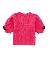 GB Little Girls 2T-6X Bow Detail Sweater