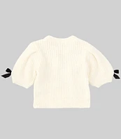 GB Little Girls 2T-6X Bow Detail Sweater