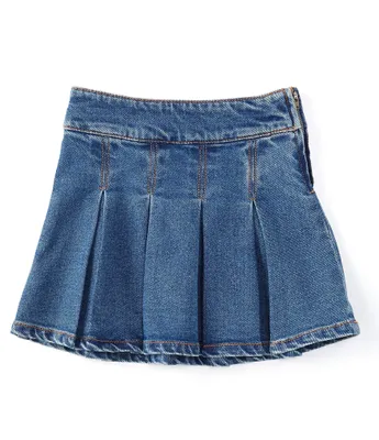 GB Little Girls 2T-6X Denim Side Zip Tennis Skirt