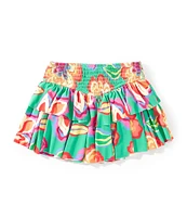 GB Little Girls 2T-6X Gracie -Floral Print Active Skirt